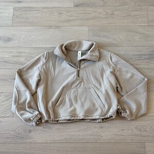Lululemon Athletica Taupe Quarter-Zip Pullover